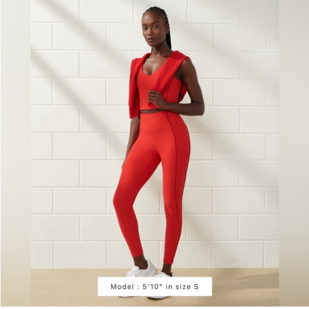 Red workout set from Abercrombie & Fitch